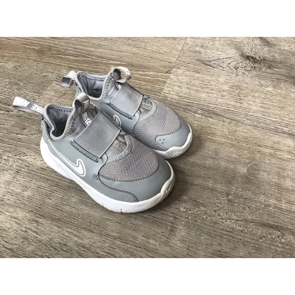 Nike Flex Runner 3 (TD) Gray/White FN1478-001 Baby Size 7C Toddler Sneakers